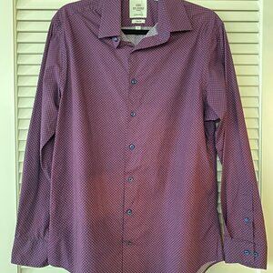 Ben Sherman Button Down Shirt, Maroon, Size L